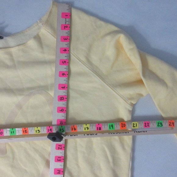 Better Rich NY Heart crew Julia Sweatshirt sunlight yellow women's SMALL NEW - Picture 3 of 9